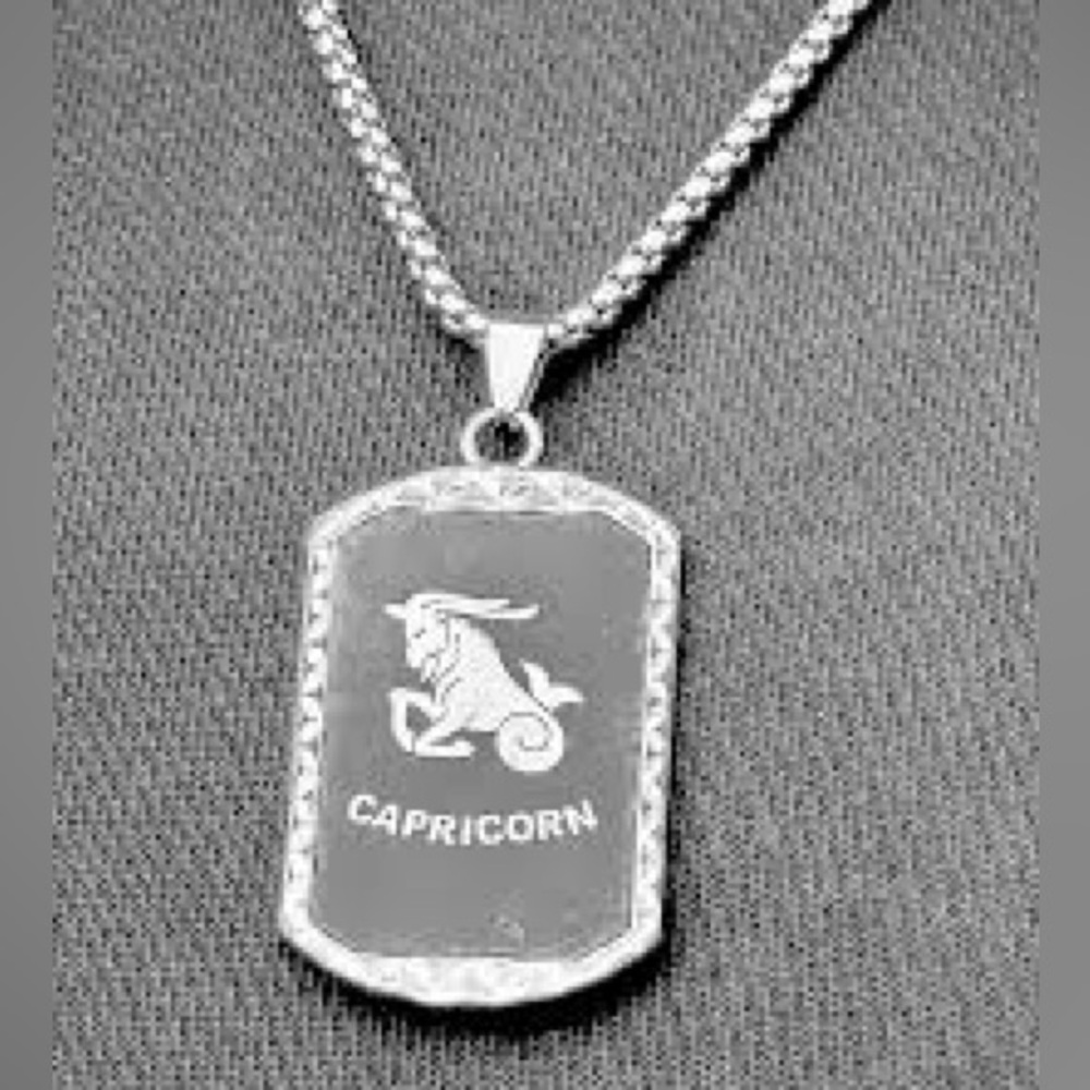 Stainless steel Silver Capricorn Pendant Necklace unisex